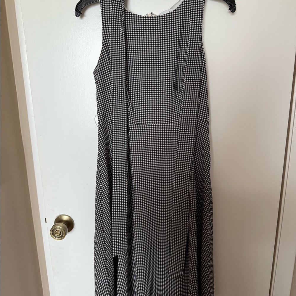 ELLE Black and White Checkered Dress